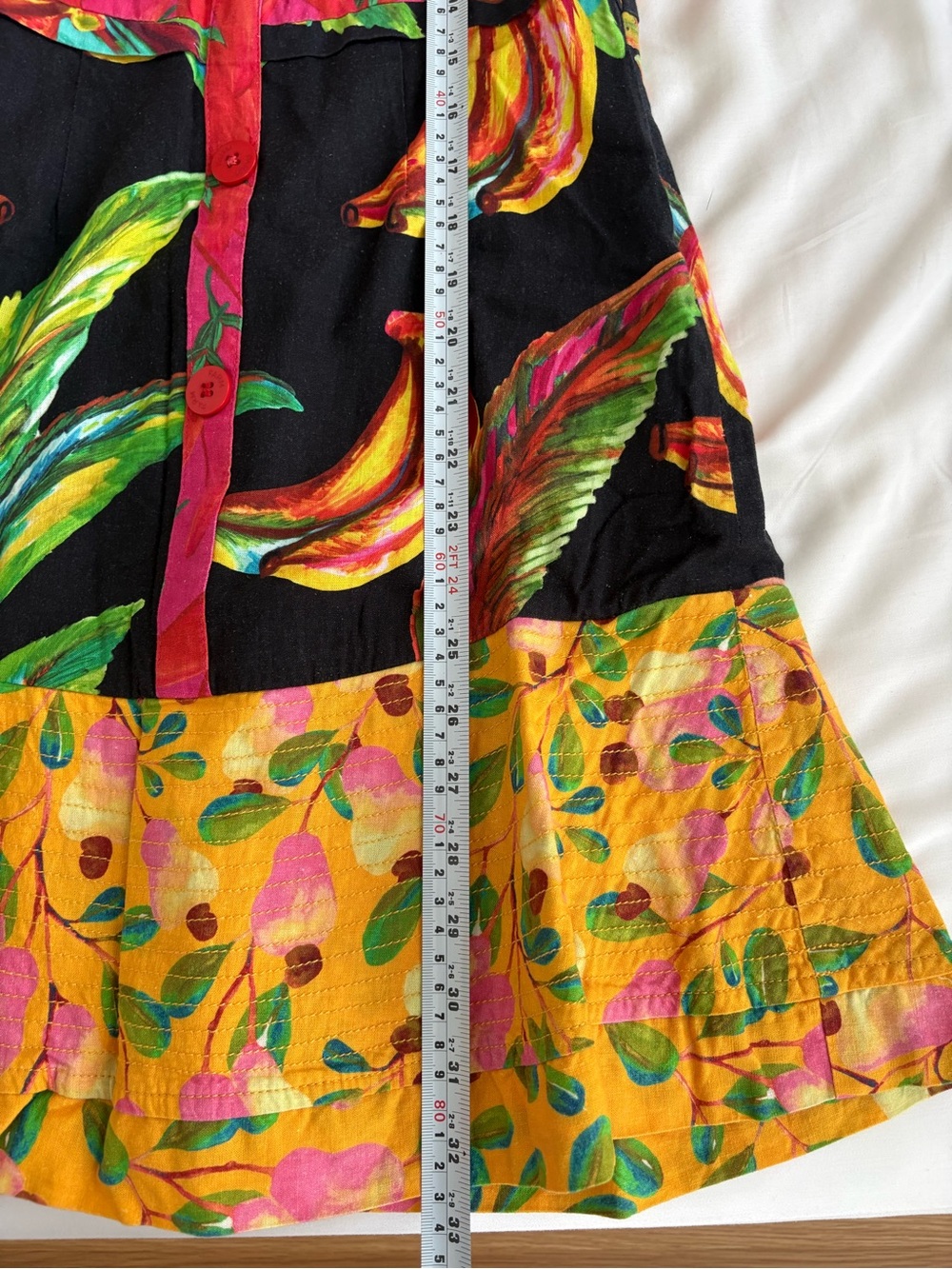Farm Rio Cashews Chilli Bananas Linen Mini Dress M - Picture 13 of 16